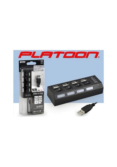 Havari 4 Lu Usb Hub 2.0 Anahtarlı Platoon Pl-5714