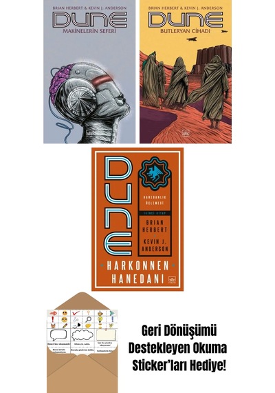 Dune: Makinelerin Seferi + Dune: Butleryan Cihadı + Dune: Harkonnen Hanedanı Hanedanlık Üçlemesi İkinci Kitap