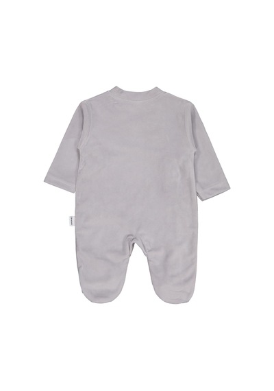 Albimini Minidamla Zürafa Nakış Çıtçıtlı 1-6 Ay Tulum - Gri