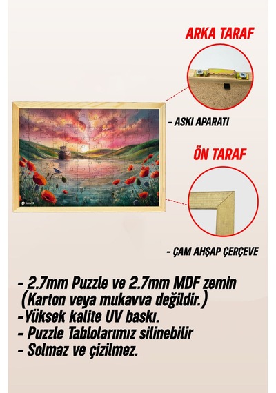 Ahşap Çerçeveli Puzzle - Tablo Hthp - 016 23 X 32 120 Parça