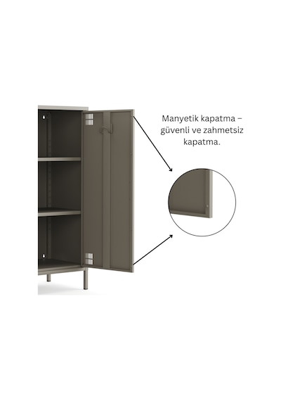 Metal Dolap 2 Kapılı 80,50 X 40 X 109,50 Cm Ral 7039 Acıbadem Antrasit Metal Dolap 2 Kapılı 80,50 X 40 X 109,50 Cm Ral 7039 Acıbadem Antrasit
