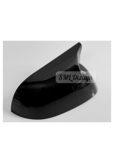 Vw Golf 4 Uyumlu Yarasa Ayna Kapağı Kaplama - Parlak Siyah Piano Black Plastik M Stil 2 Adet Sağ-sol