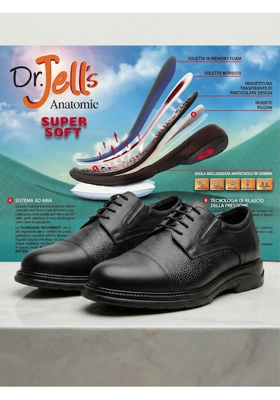 Komcero Dr.jells 2087 Erkek Hakiki Deri Pıllow Technology Air Taban Bağcıklı Klasik Ayakkabı Siyah Komcero Dr.jells 2087 Erkek Hakiki Deri Pıllow Technology Air Taban Bağcıklı Klasik Ayakkabı Siyah