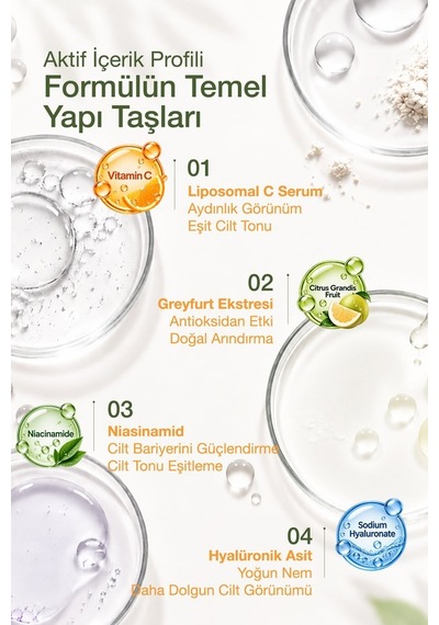 Kiperin Liposomal C Serum | Aydınlatıcı & Cilt Tonu Dengeleyici | Lipozomal C Vitamini, Maca & Meyan | 30mL