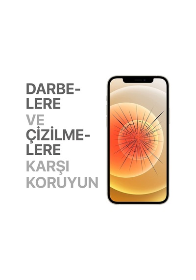 Apple iPhone Uyumlu 12 Mini Için Ekstra Güçlü Tam Koruma Sağlayan Lazer Kesim Premium Ekran Koruyucu