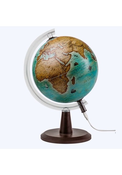 Gürbüz Küre Modern Antik Işıklı 30 Cm Çok Renkli
