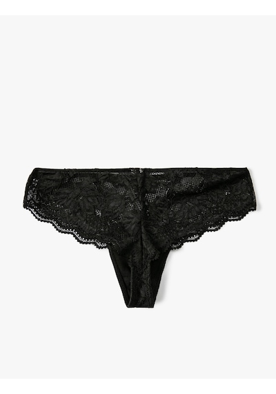 Koton Brief Dantelli Külot Normal Bel Siyah 4wlk30187mk Siyah