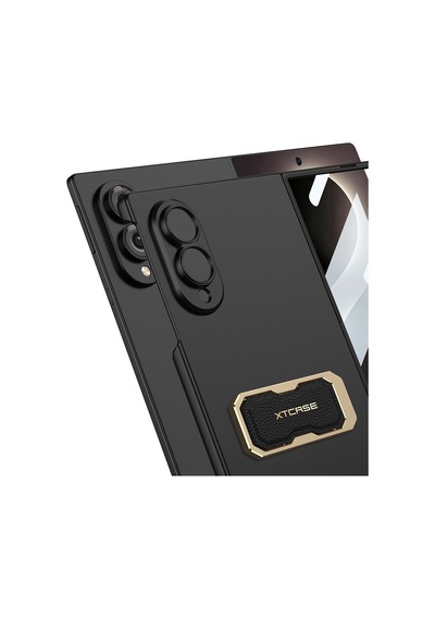 Samsung Uyumlu GalaxyZ Fold 8 Kılıf Celikaksesuar Kıpta Kpt-03 Sert Pc Kılıf Siyah