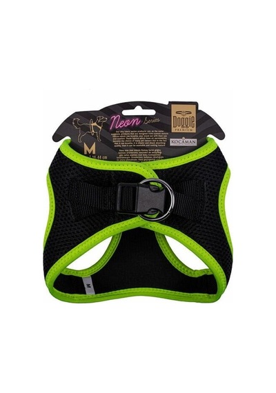 Doggie Havalı Dokuma Neon Küçük Irk Köpek Göğüs Tasması M Sarı 38-44 CM Sarı