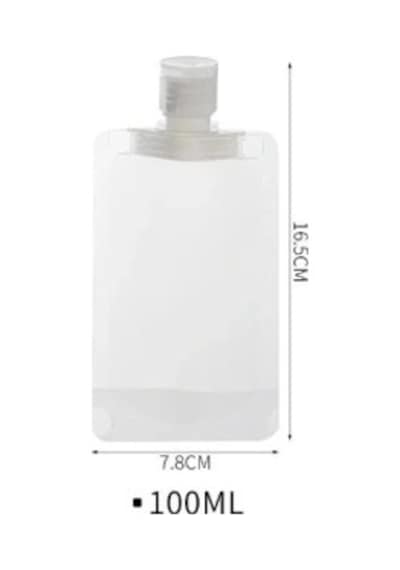 Mey İthalat 3 Adet 100ml Krem Şampuan Kabı Tekrar Kullanılabilir Set