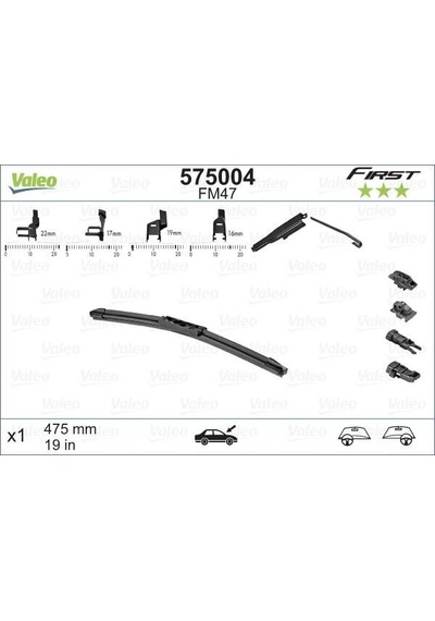 Valeo Muz Silecek 475 Mm 4 Aparatlı 1 Ad