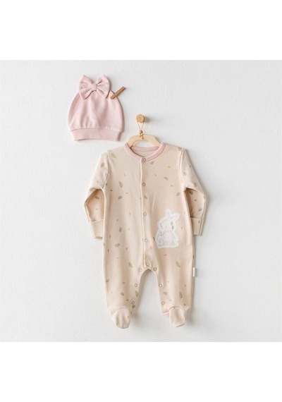 Andywawa Andy Wawa Tulum Şapka Takım Baby Casual Bej-9808 Bej