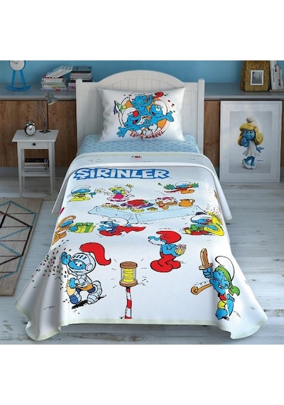 Taç Disney Şirinler Party Pike Takımı Tek Kişilik