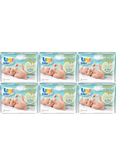 Uni Baby Islak Havlu Hassas Dokunuş 52 Yaprak 18'li Set 936 Yap