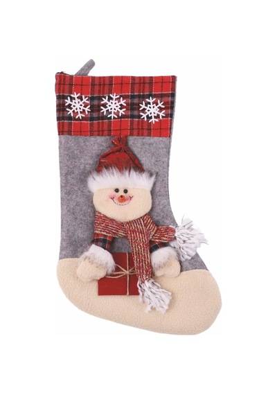 Christmas Stocking Snowman Köpek Oyuncağı