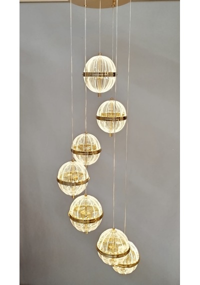 Modern Led Sarkıt Avize 6 Lı Sarı