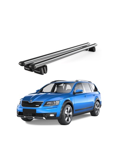 Pençe Skoda Octavia Scout 2014 Ve Sonrası Uyumlu Gri Ara Atkı Port Bagaj Tavan Barı