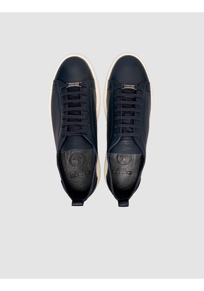 Cabani Erkek Minimal Laci Deri Sneaker Lacivert