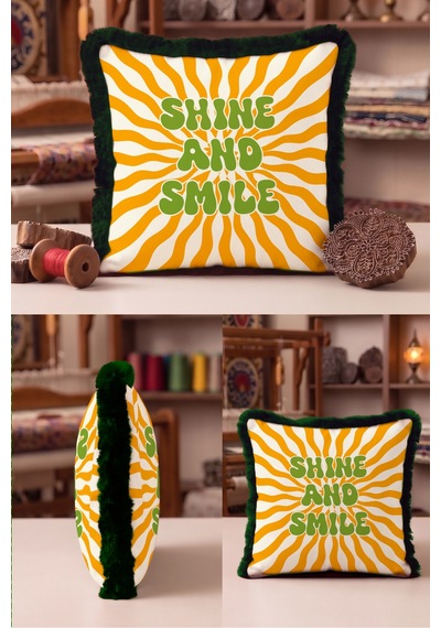 Retro Shine Tipografik Saçaklı Yastık Kılıfı - Motto Sarı Yeşil Siyah Püsküllü Kırlent Kılıfı Sakin Lagün Lime Retro Shine Tipografik Saçaklı Yastık Kılıfı - Motto Sarı Yeşil Siyah Püsküllü Kırlent Kılıfı Sakin Lagün Lime