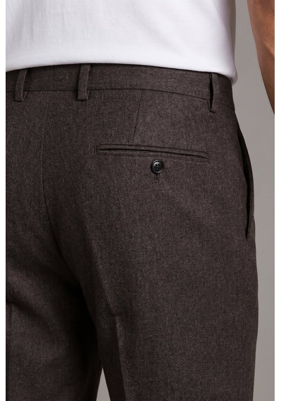 Bisse Vizon Regular Fit Modern Yün Klasik Flanel Pantolon Ppnk23k23201 D08 VİZON