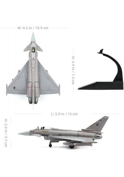Maket Uçaklar-typhoon Savaş Uçağı Ebat:1/100 17 17 6,5 Cm .