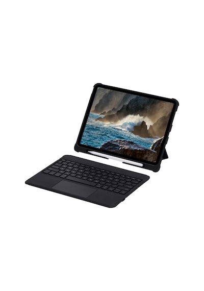 Newface Apple T5209d İpad Pro 12.9 2021 Kılıf İnter Ledli Klavyeli Tablet Kılıfı - Siyah