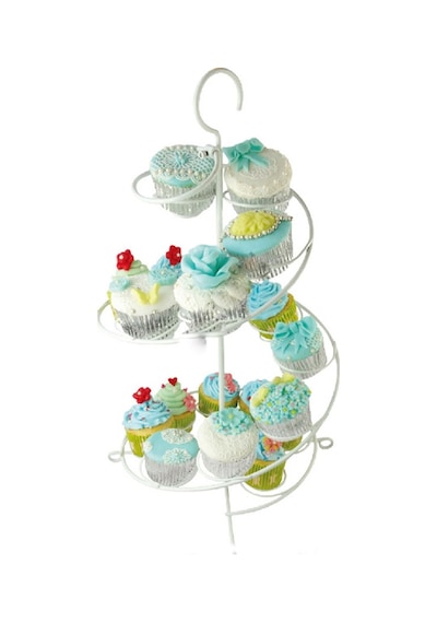 Metal Cupcake Standı Beyaz / 15'Li Kek Standı