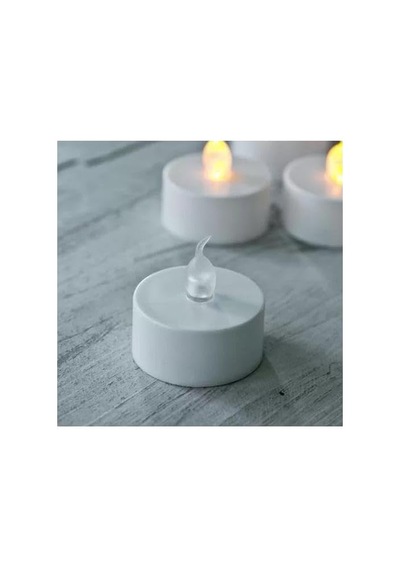 Pilli Led Tealight Mum Sıcak Sarı Renk Dekorasyon Süsleme Düğün Kına Organizasyon 24 Diğer