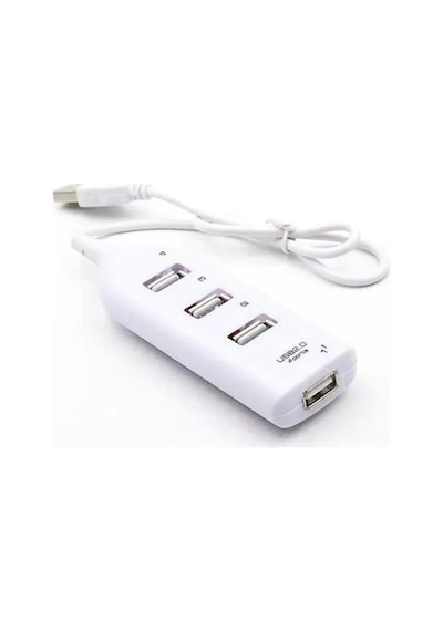 4 Port Usb Çoğaltıcı Çoklayıcı Hub Usb 2.0 Çoklama Pc Laptop - Beyaz
