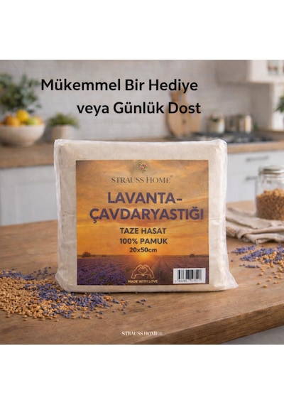 Strauss Lavantalı Çavdar Yastığı 800 G Çıkarılabilir & Yıkanabilir Kılıf Doğal Rahatlatıcı Ekru