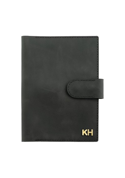 A5 Defter Ve Ajanda Kılıfı - %100 Rainbow Deri - Ko10001 - Antrasit Antrasit