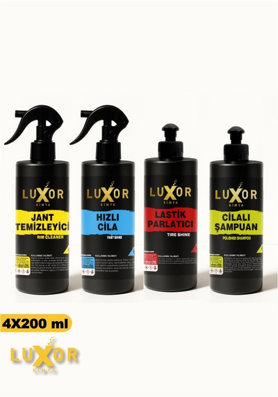 Luxor Kimya 200ml 4'lü Oto Bakım Seti Oto Yıkama Seti