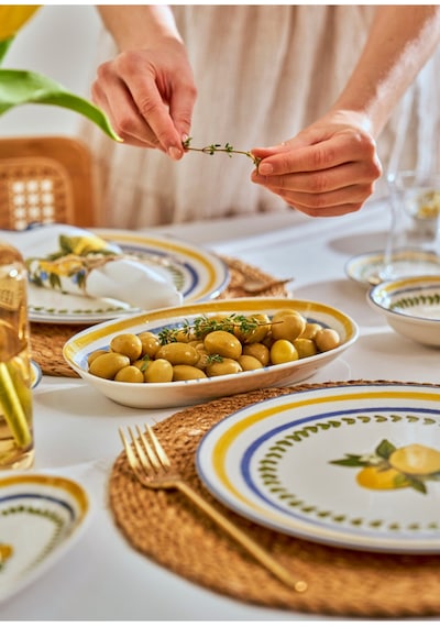 Bella Maison Lemoncello Porselen 52 Parça 12 Kişilik Kahvaltı Takımı Çok Renkli