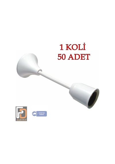 Asma Duy Tijli Duy Takımı Ampul Duyu E27 50 Adet