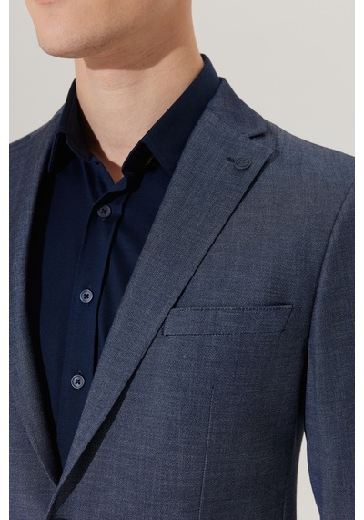 Altınyıldız Classıcs Erkek Lacı Slim Fit Dar Kesim Mono Yaka Armürlü Takım Elbise