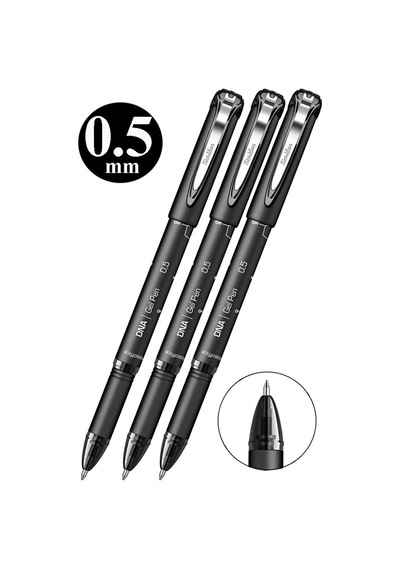 Siyah Pilot Kalem Dna Gel Pen 3 Adet Scrikss Pilot Kalem 0.5mm Roller Uç Pilot Kalem İnce Uçlu Likit Mürekkepli Pilot
