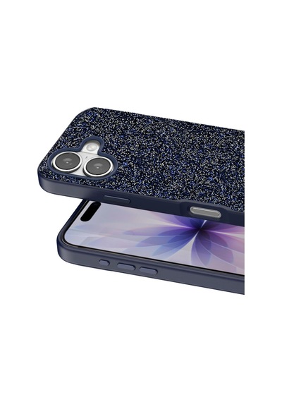 Onegif Apple İphone 17 Bright Simli Kapak - Mavi - Mavi