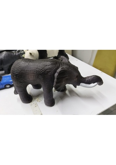 Plastik Oyuncak Hayvan Büyük Boy Afrika Fili 17 Cm