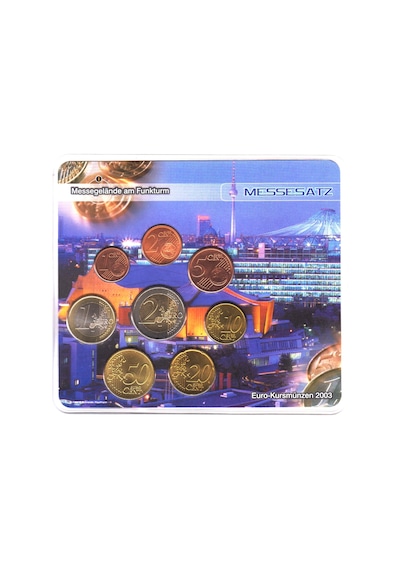 Almanya Euro Tam Set 2003 A. Berlin Nümismatik Fuarı. 666 Adet Üretilmiştir. Özel Kartında Çil.