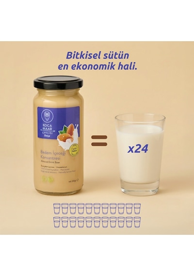 Kocamaar Badem İçeceği Konsantresi %100 Badem 240 G