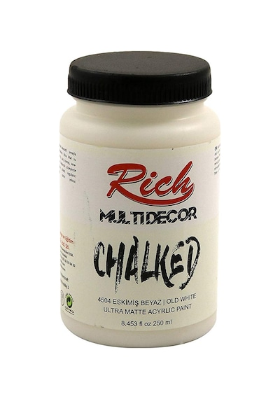 Rich Multidecor Chalked Akrilik Boya - 250Cc - Eskimiş Beyaz - N.