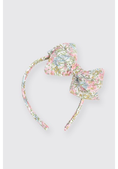 Panço Liberty Kumaş Çiçekli Kız Çocuk Taç Pembe