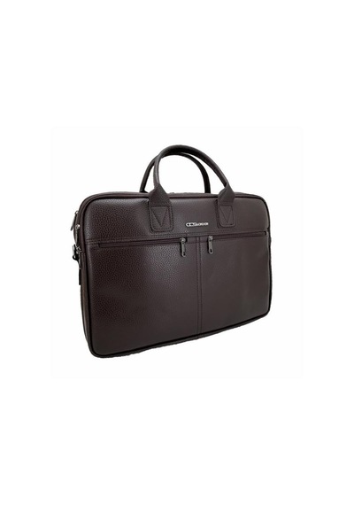 Ççs London 71452 Vegan Deri Laptop Evrak Çantası 15 İnç Kahve Çok Renkli