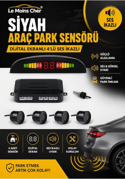 Dodge Avenger Sxt Siyah Araç Park Sensörü Dijital Ekranlı 4'lü Ses İkazlı