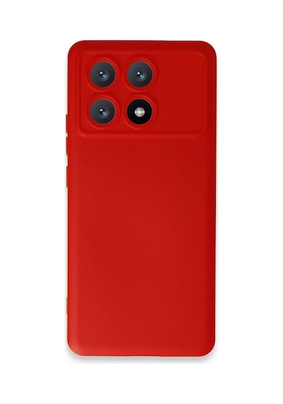 Xiaomi Poco X6 Pro Kılıf Nano İçi Kadife Silikon - Kırmızı Kirmizi