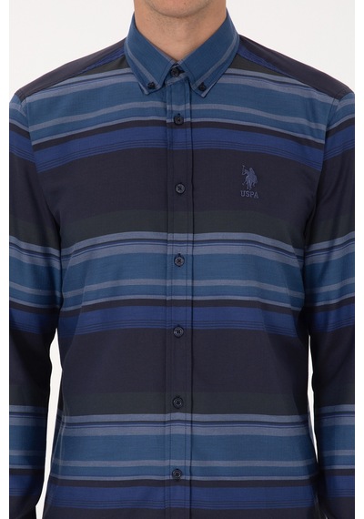 U.s. Polo Assn. Erkek Lacivert Gömlek Desenli 50316648-vr033 Lacıvert