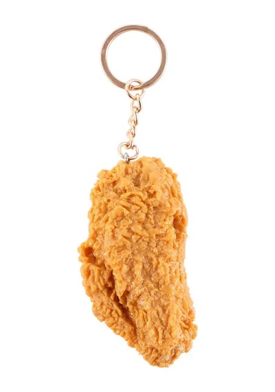 Spelt Chicken Wing Kızarmış Tavuk Anahtarlık Siyah