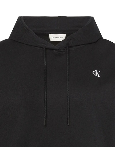 Calvin Klein Ls Rlxd Mono Fr Terr Kadın Siyah Hoodie
