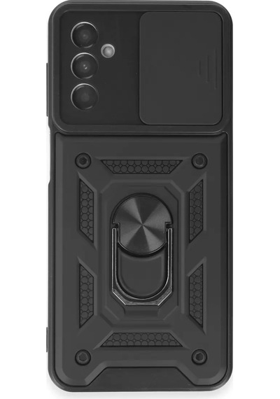 Newface Samsung Galaxy M14 5g Kılıf Pars Lens Yüzüklü Silikon - Siyah