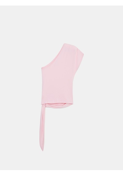 Dilvin 32877 Tek Omuzlu Tokalı Top-toz Pembe